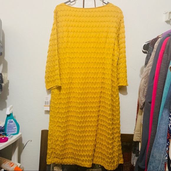 Beautiful Gold Sharagano  dress Size 16 - Picture 3 of 4